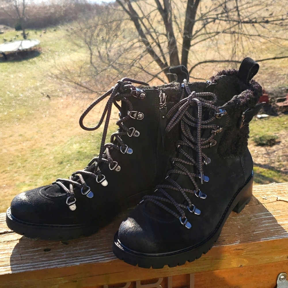 New Sam Edelman Leather & Shearling Boot 8